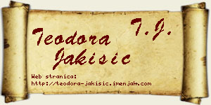 Teodora Jakišić vizit kartica